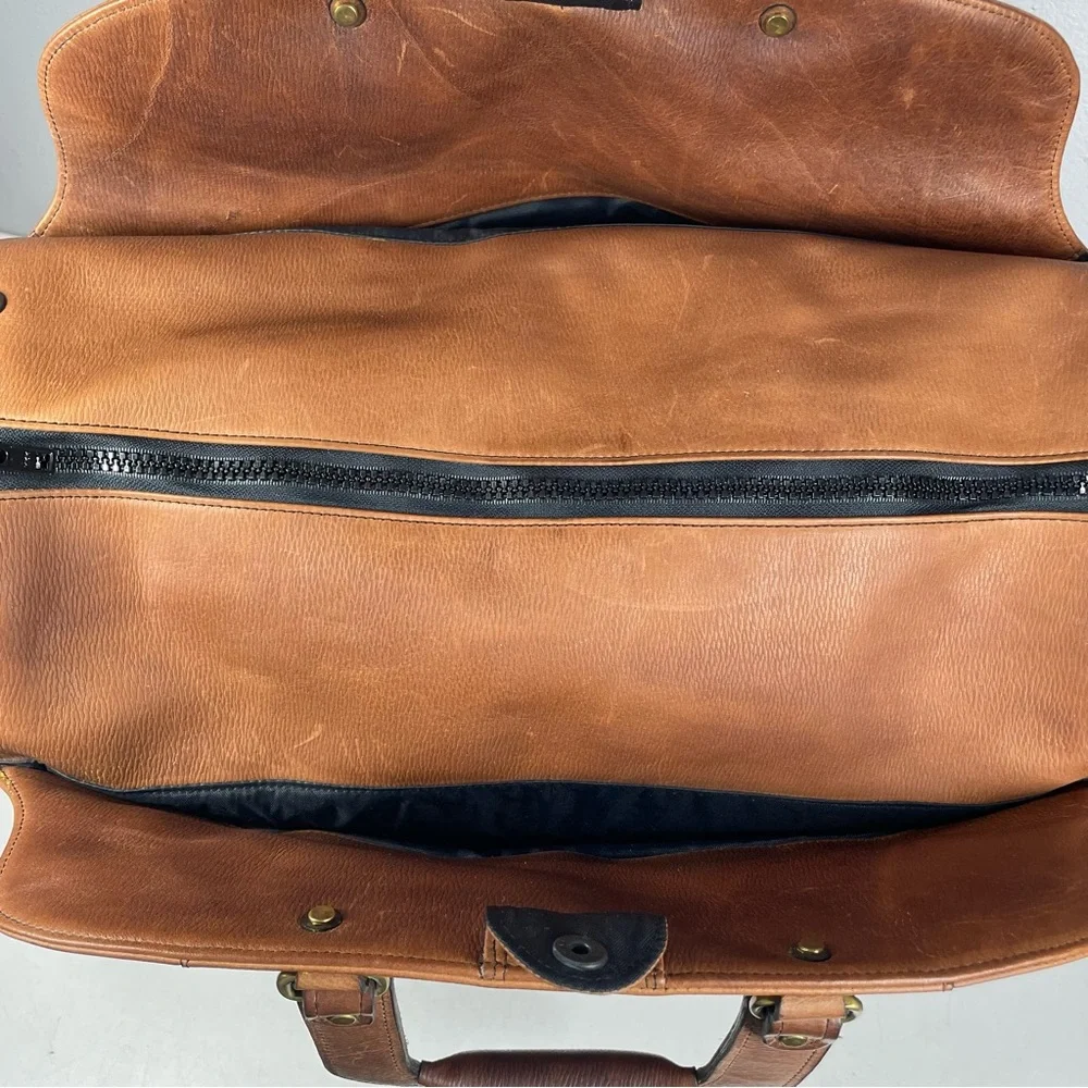 Glaser Designs 19” Leather Litigation Day Bag Satchel Briefcase Travel SF USA
